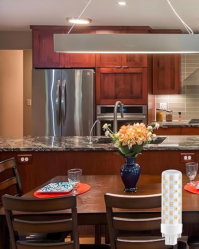 Miniatura 7 de Makergroup GX24Q - Bombillas LED con base de 4 pines, blanco cálido 3000 K, 13 W, 18 W, 26 W, bombillas fluorescentes compactas de repuesto en