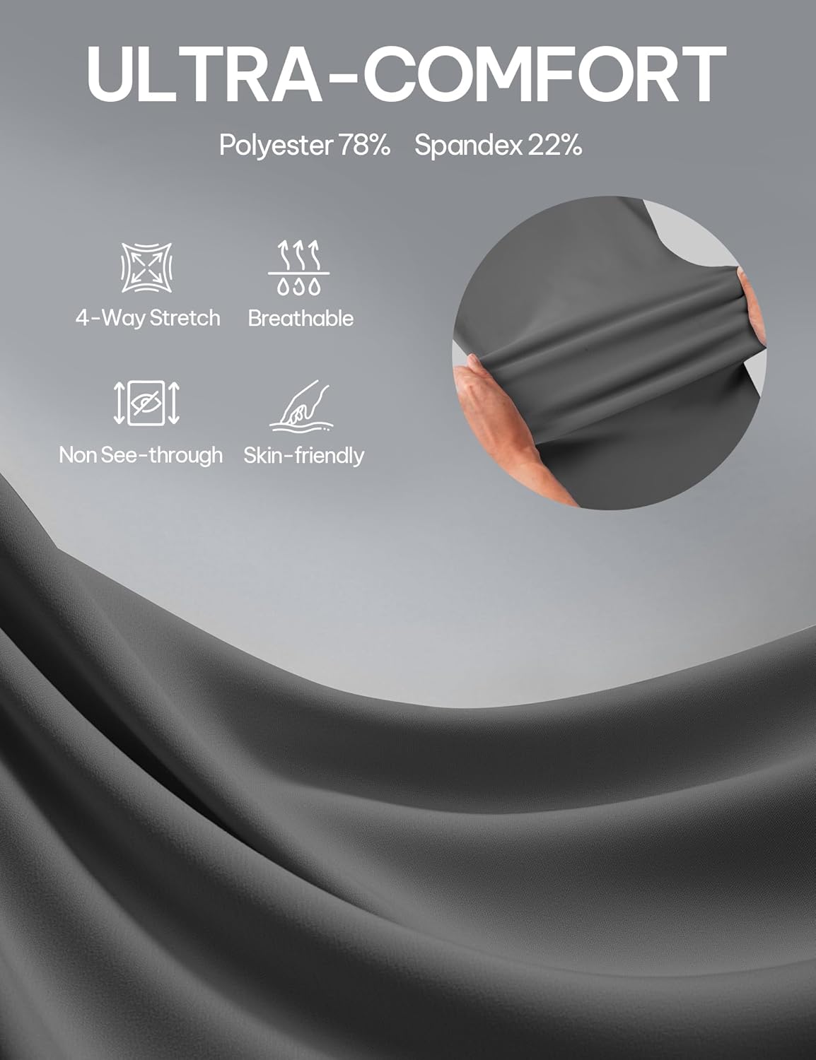 AVAMO Yoga Dress Pants Women Tummy Control Wide Leg Work Pants for Women Stretchy High Waisted Sweatpants with Pockets - Image 4