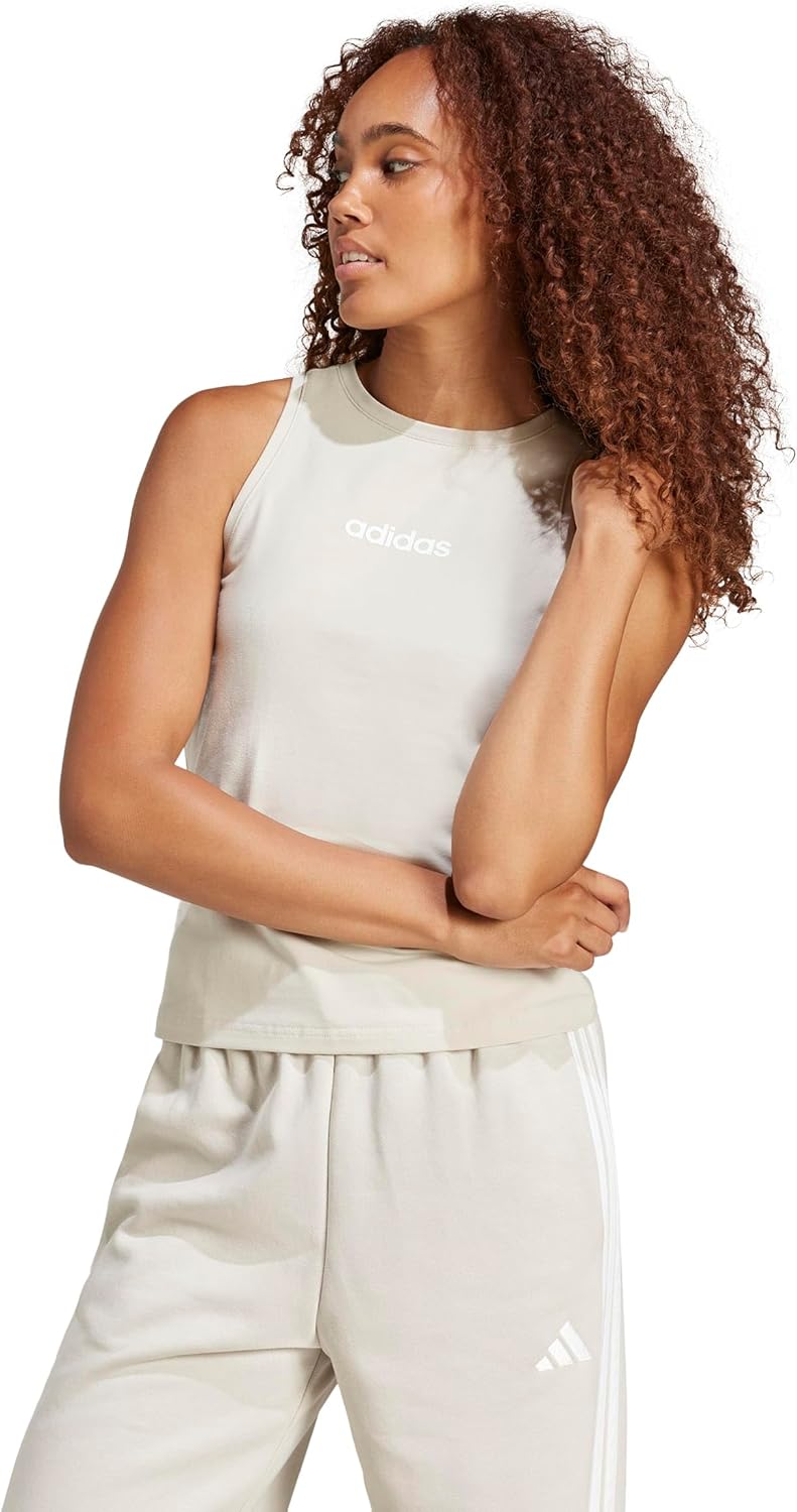 adidas Women's Linear Single Jersey Sportswear Tank Top