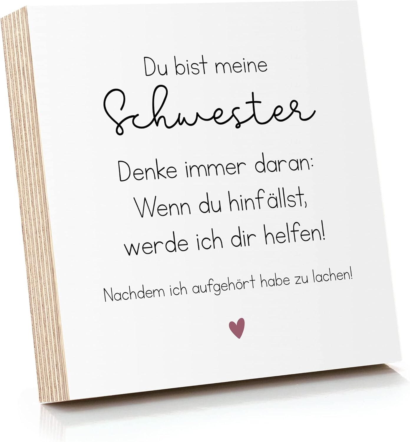 Wir Sind Geschwister Denke Immer Daran Wenn Du Hinfällst Amazon.de: ARTFAVES® Holzbild mit Spruch - Du bist meine Schwester