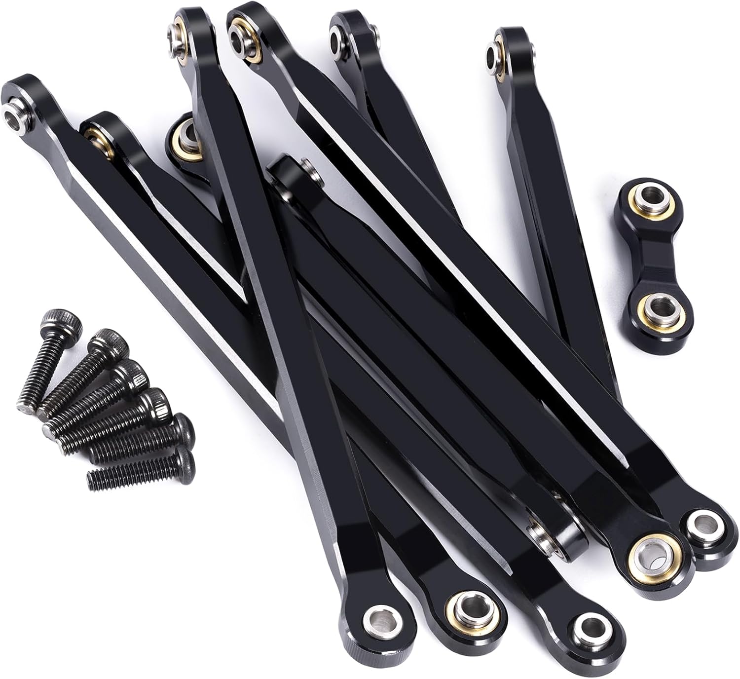 8pcs/Set Complete Aluminum Suspension Linkage Upper Lower Link Set for 1/16 E-REVO RC Truck Upgrades