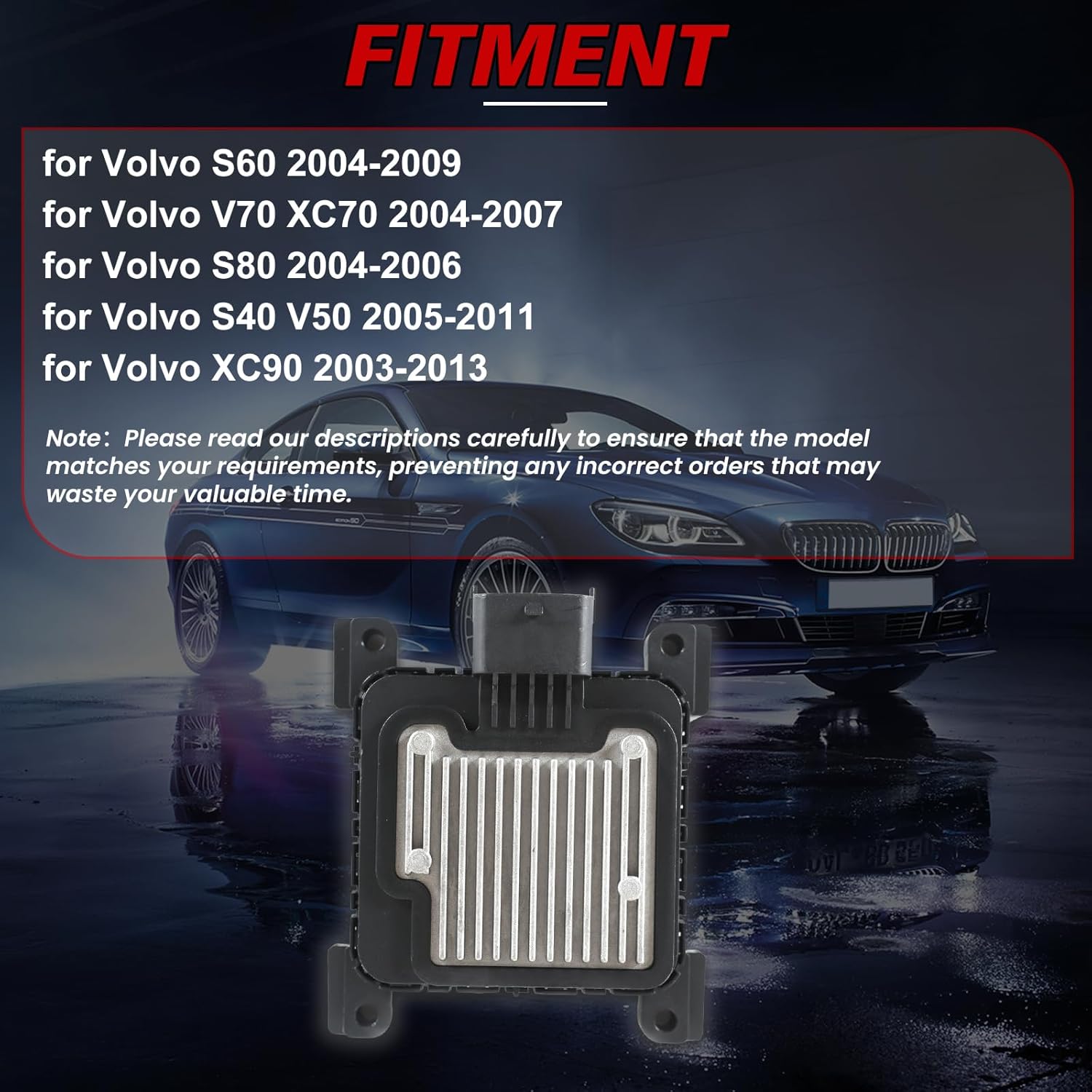 4N5T-9C105-AG Fuel Pump Module, Compatible with Volvo S40 S80 S60 V70 XC70 XC90 C70 2003-2013, Automotive Engine Replaces Part 30769225 0580001007 30742823