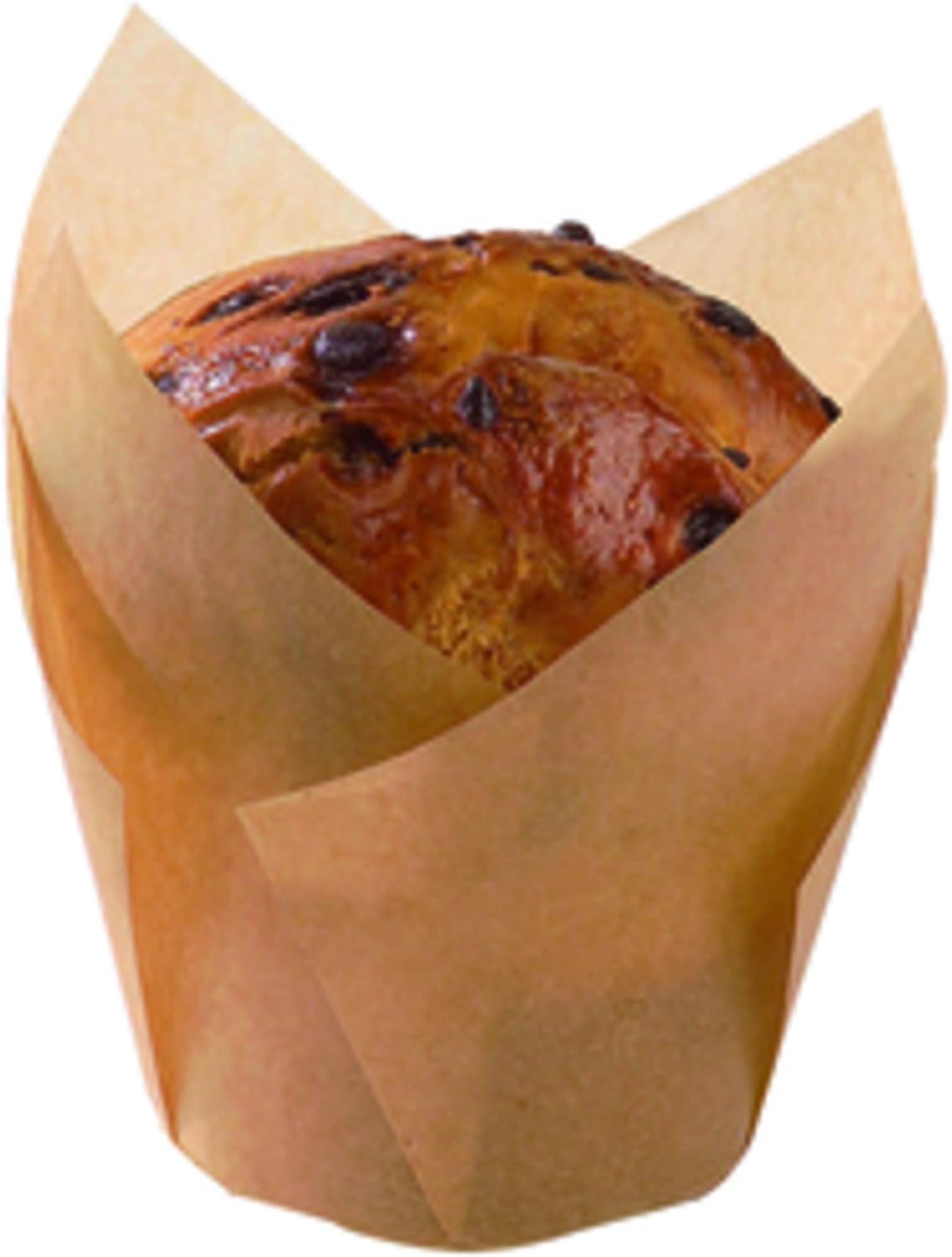 PacknWood 209CPST3M Brown tulip papers, Tulips Golden Brown Silicone Baking Cup,tulip cupcake liners for baking (3oz, 1.5") - 1000 per case