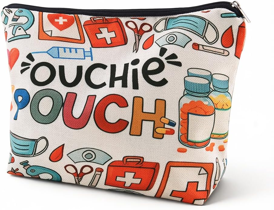 First Aid Storage Pouch for Purse Emergency Kit Bag for Women Girls Empty Trauma Kit Medical Bag for Travel Nurse Makeup Bags for Purse Travel Meds Pill Case for Medicine Women RN l&d Nurse Gifts