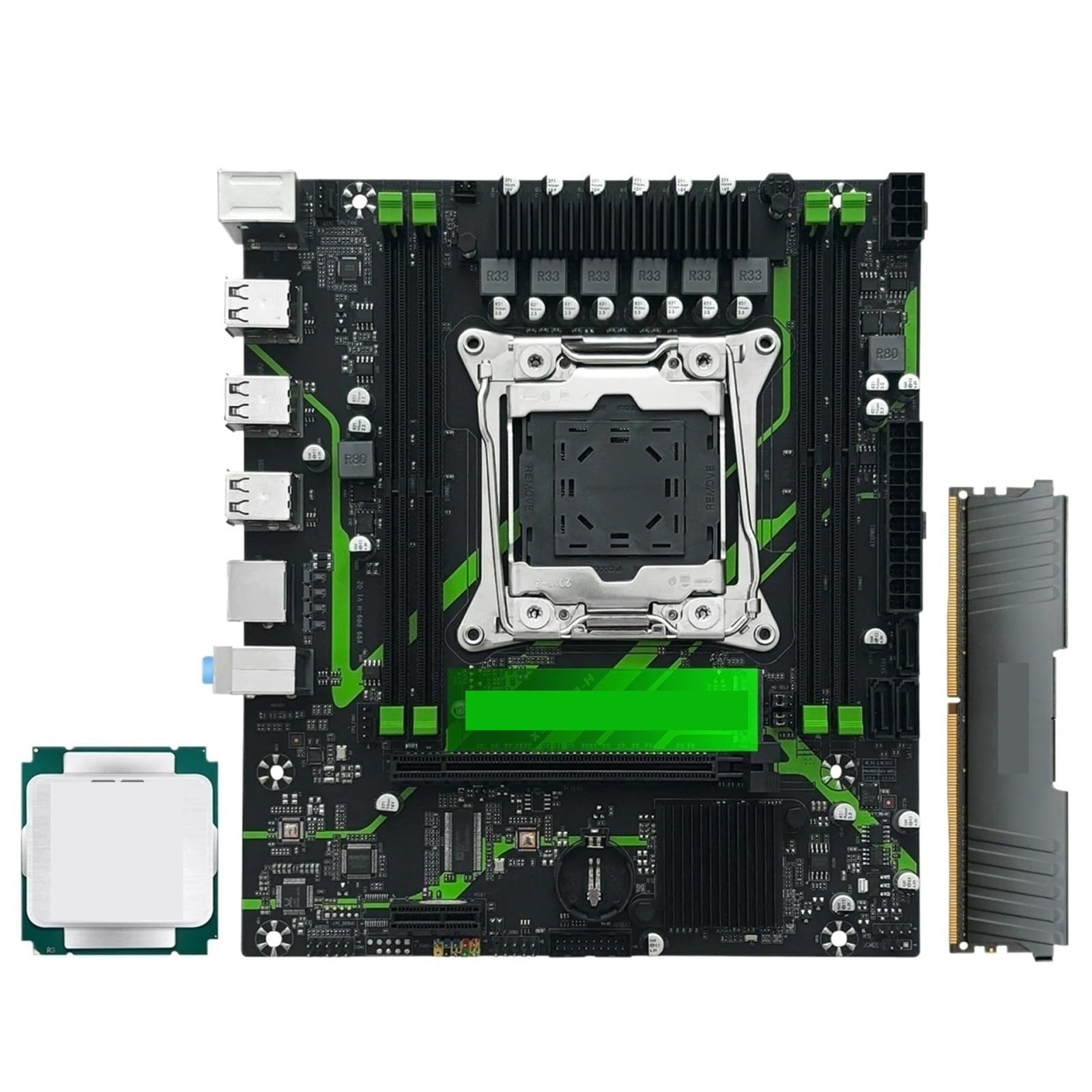 Compatible con MAQUINISTA X99 PR9-H Combo, E5 2650 | El kit incluye placa LGA2011-3, Xeon E5 2650 V4, 16 GB DDR4, NVMe M.2 y SATA.(Motherboards)