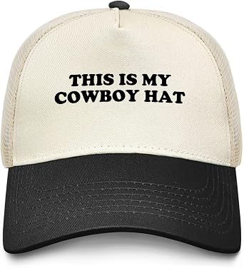 Sefgaen Funny Trucker HAT - This is My Cowboy Trucker HAT Cap for Men Women Black