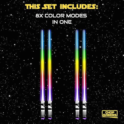 Miniatura 5 de Lightsable palillos iluminados con luz LED de Star Wars, palillos de sable de luz brillante, reutilizables, sables de luz LED brillantes, 8 modos de