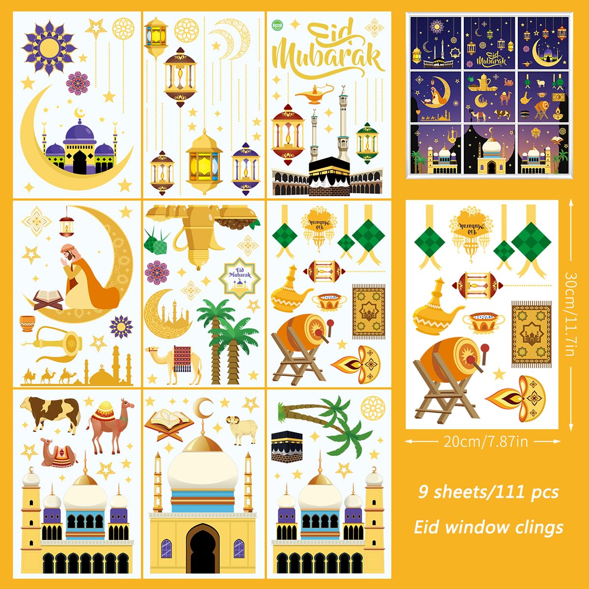 Eid Mubarak Ramadán Pared, Pegatinas Musulmanas La Mezquita
