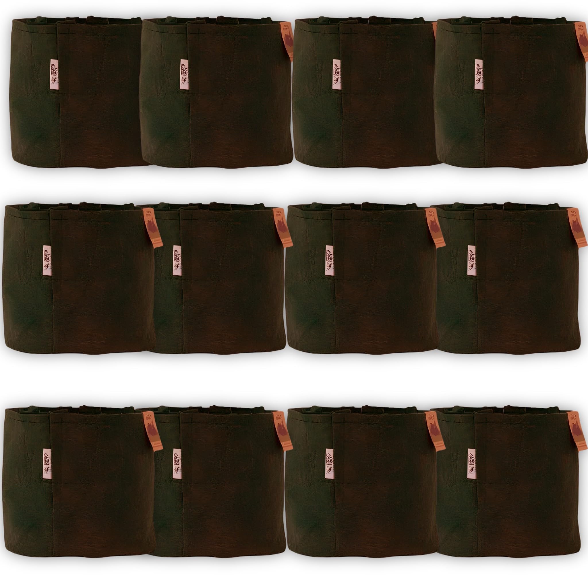 Bricoloco Saco Controlador de raíces para árboles frutales y Plantas. Bolsa Textil porosa de jardinería para optimizar el Crecimiento y Desarrollo de Las Plantas (12, 53X37CM V=82.20L)