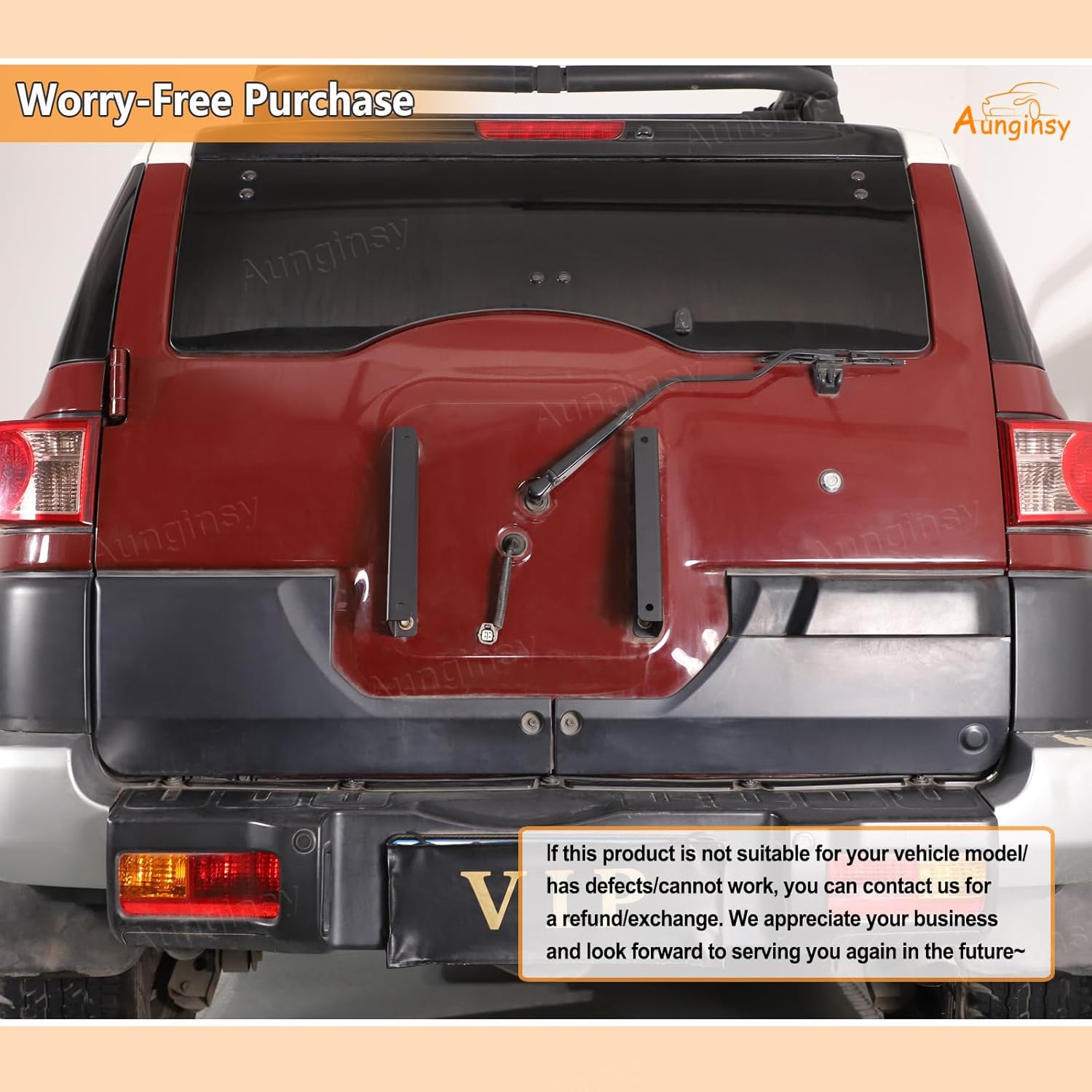 Aunginsy Car Spare Tire Carrier Mount Compatible with Toyota FJ Cruiser 2007-2021 Rear Spare Tire Height Increasing Bracket Rear Spare Wheel Heighten Holder Incline Slant Rack Replacement Accessories