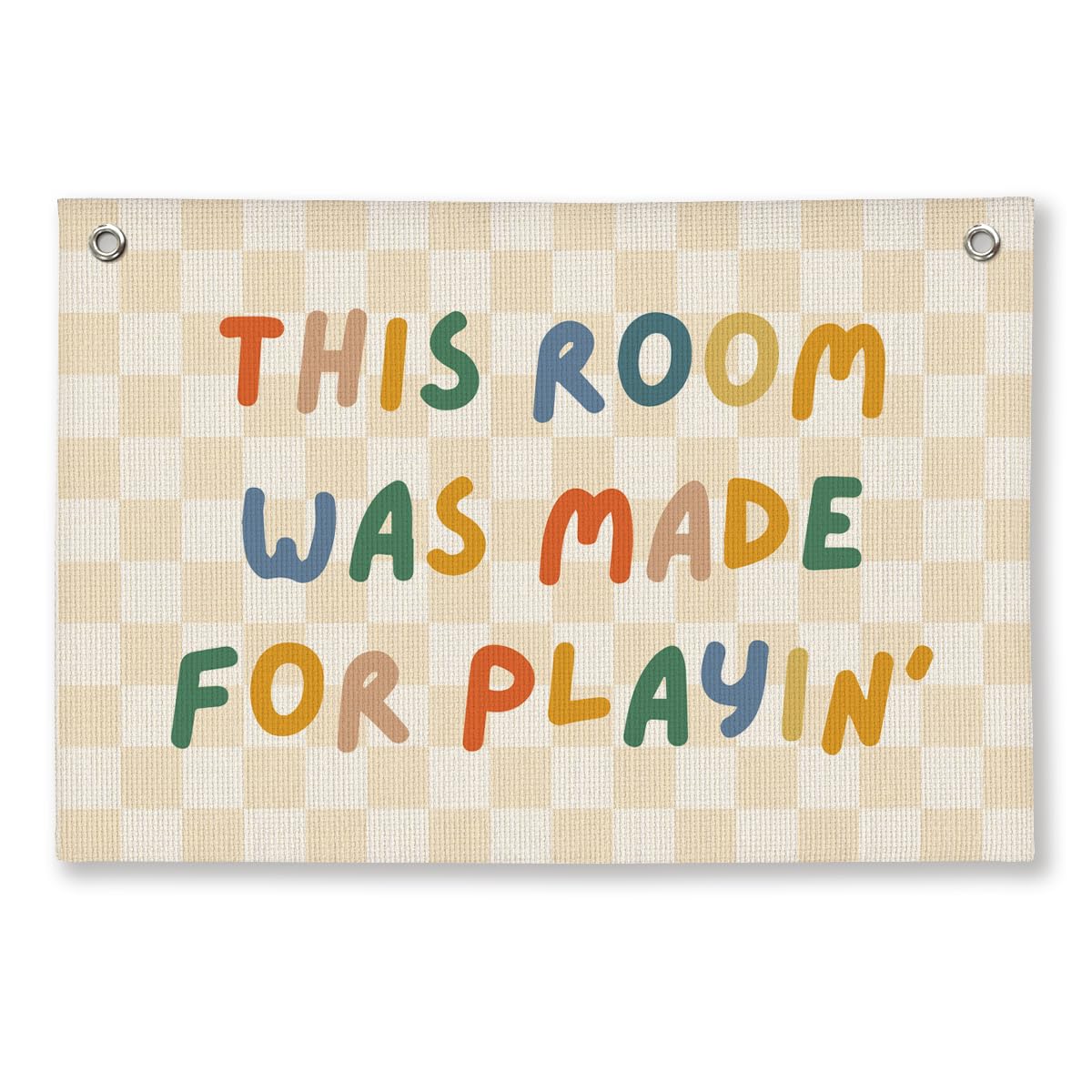 Playroom Wall Decor, Playroom Decor Hanging Linen Banner, Play Room Wall Decor for Nursery Nursery, 20x30 Inch