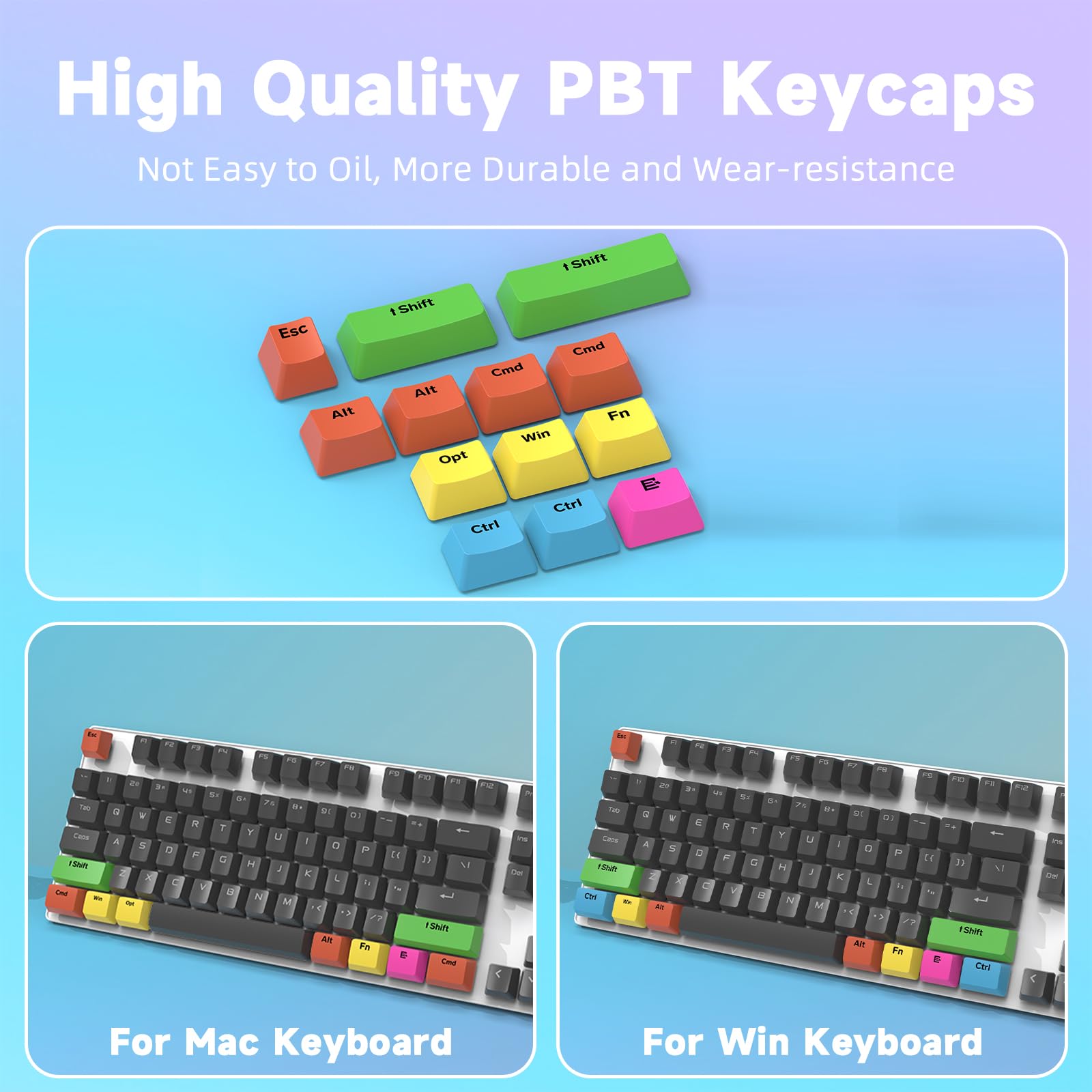 Amazon.in: Buy ZIYOU LANG 13 Colorful PBT Keycaps Set Dye Subbed