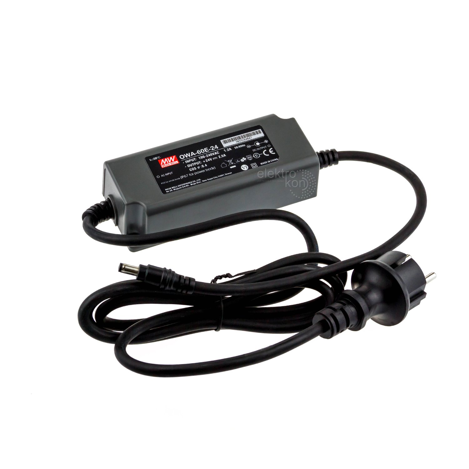 Mean Well OWA-60E-24 Einbau-Netzteil 24Vdc / 2,5A / 60Watt / IP67  