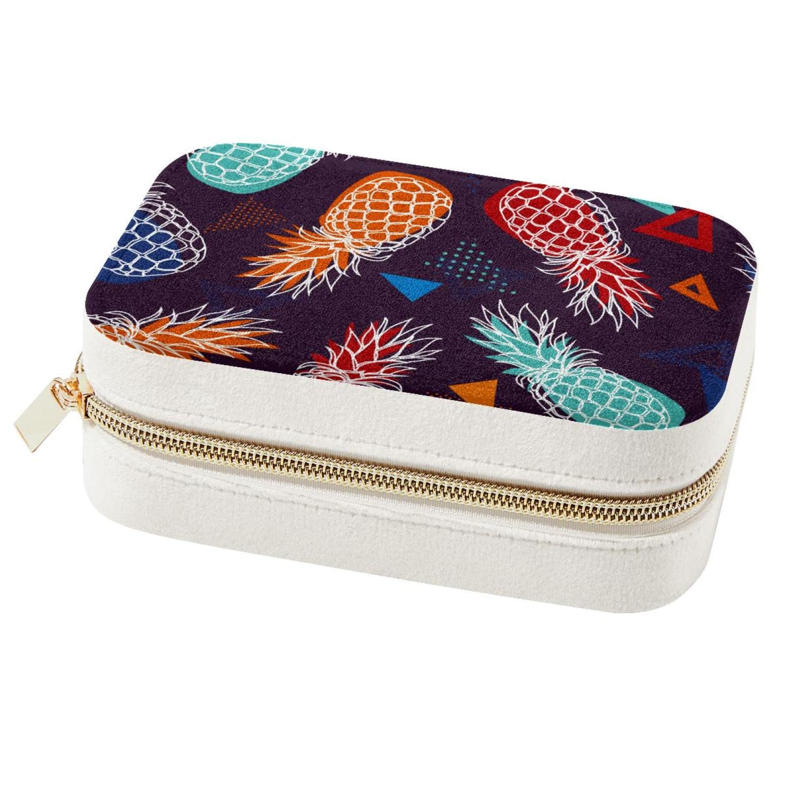 Boîte à bijoux ananas triangulaire anti-nœud portable
