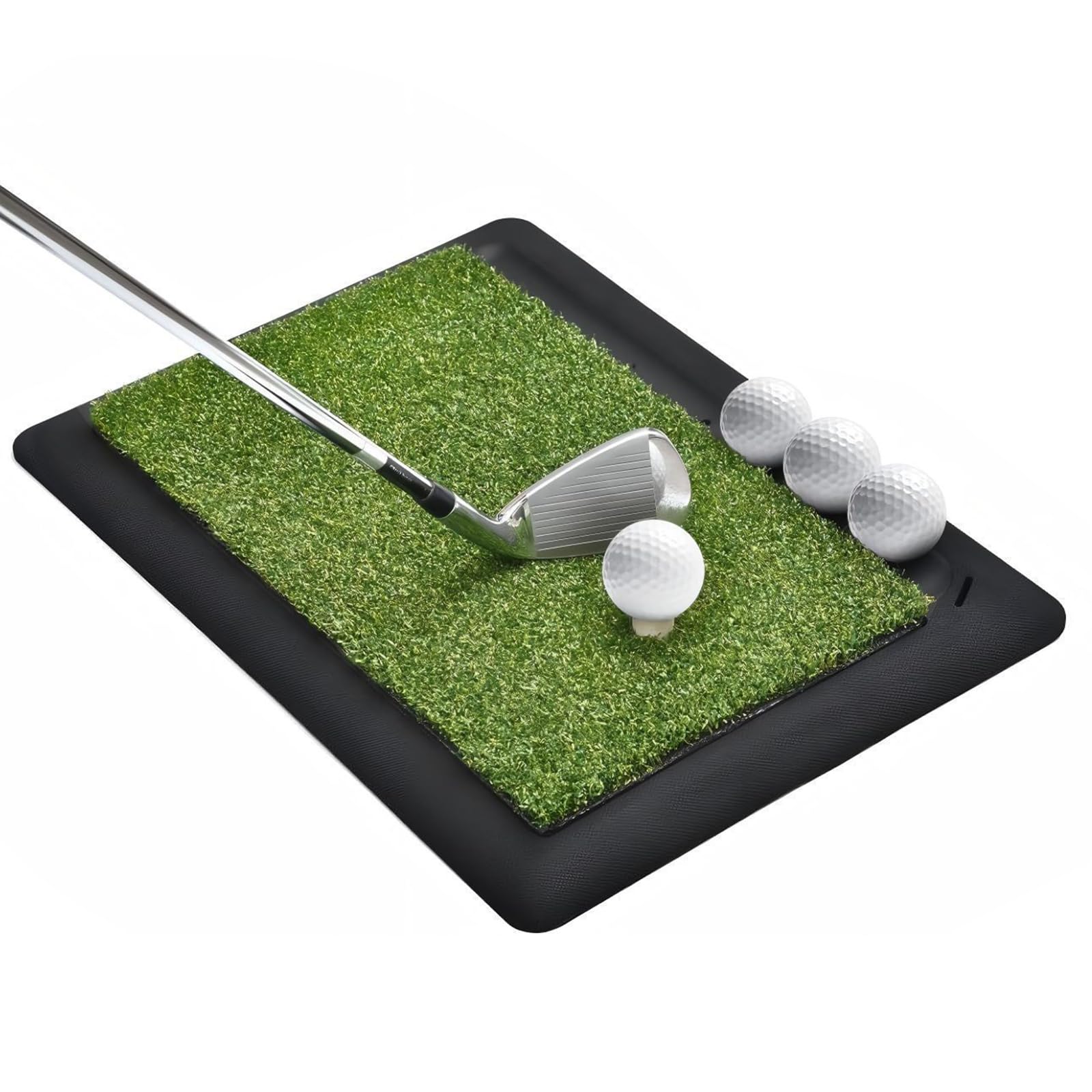 Ljmyy 4 In 1 Golf Practice Mat With Interchangeable Pads For Indoor Outdoor Use Featuring not Slip Base And Realistic Grass Te
