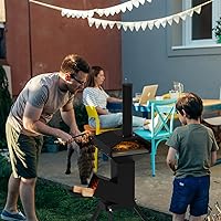 Vista 6 de Stanbroil Caja de horno de pizza al aire libre de 14 pulgadas para estufa de leña, máquina de pizza de leña con piedra para pizza