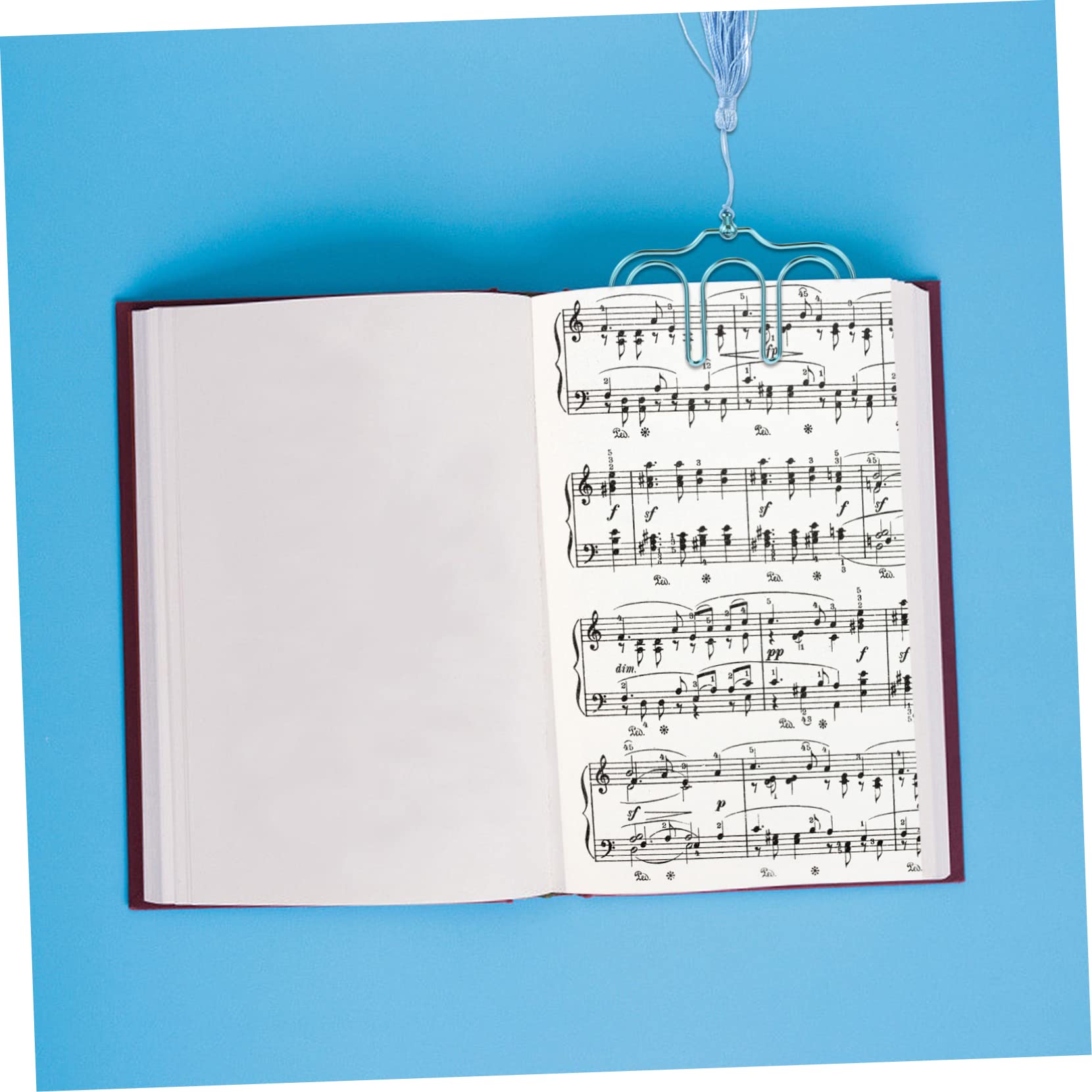 TOYANDONA 6piezas Soporte De Partituras De Música De Hierro Con Borlas Fijador De Páginas Para Libros De Música Clips Para Partituras De Piano y Guitarra