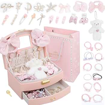 ヘアアクセサリー セット コンタクトケース Amazon | Sitengle ヘアアクセサリーセット かわいい 収納