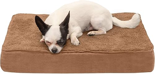 Miniatura 7 de Furhaven Cama de gel refrescante para perros medianosgrandes de hasta 55 libras con funda extraíble y lavable, colchón de gamuza y piel sintética