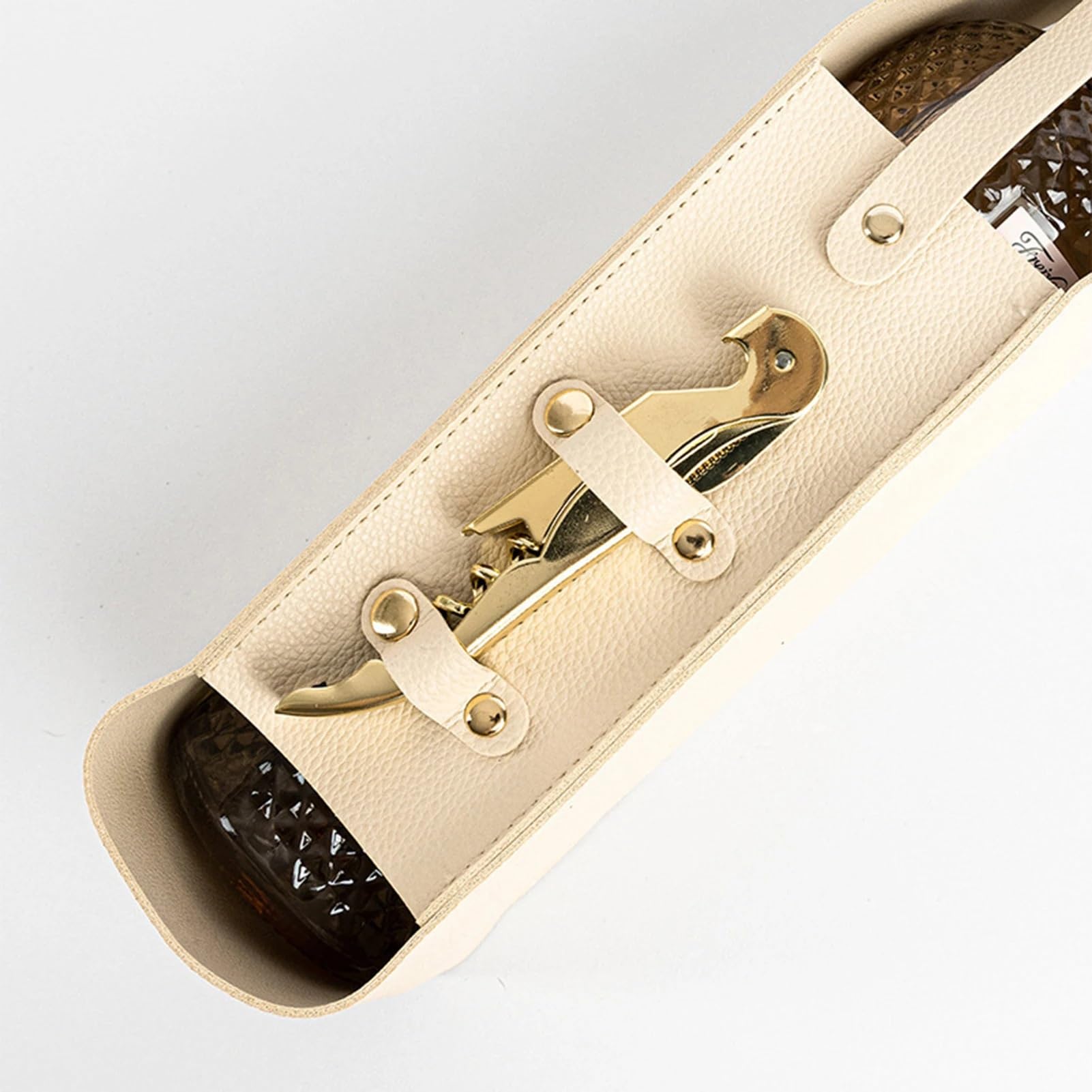 Weinbeutel PU Leather Wine Tote Carrier with Handle