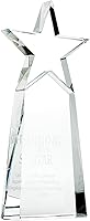 Vista 5 de Baudville Trofeo grabado – Cristal – Torre con estrella en la parte superior – Premio para empleados – Grabado personalizado de hasta cuatro líneas