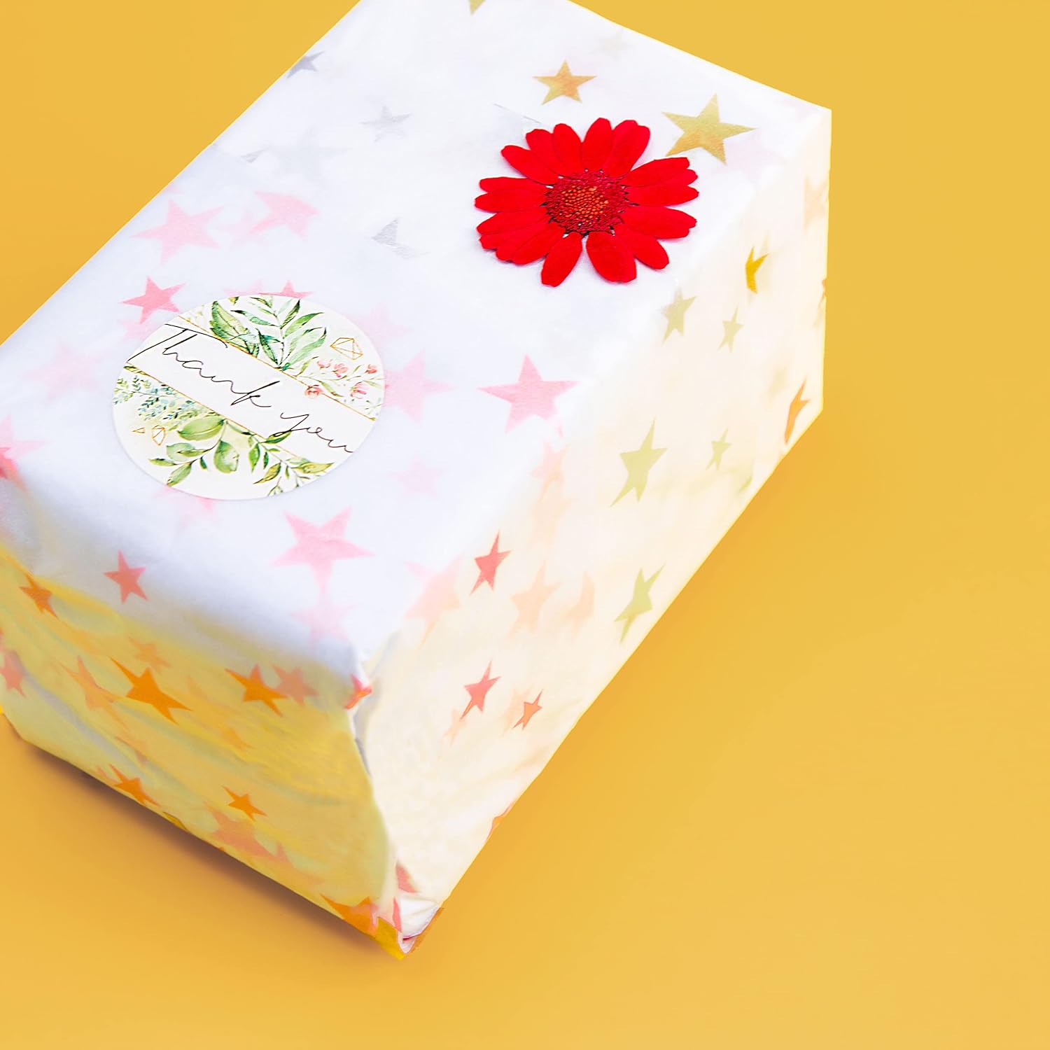 MR FIVE 120 Sheets Metallic Star Tissue Paper Bulk,20" x 28",6 Colors Gift Wrapping Tissue Paper for Gift Bags, Packaging,Birthday,Baby Shower,Weddings,Holiday Party Decoration