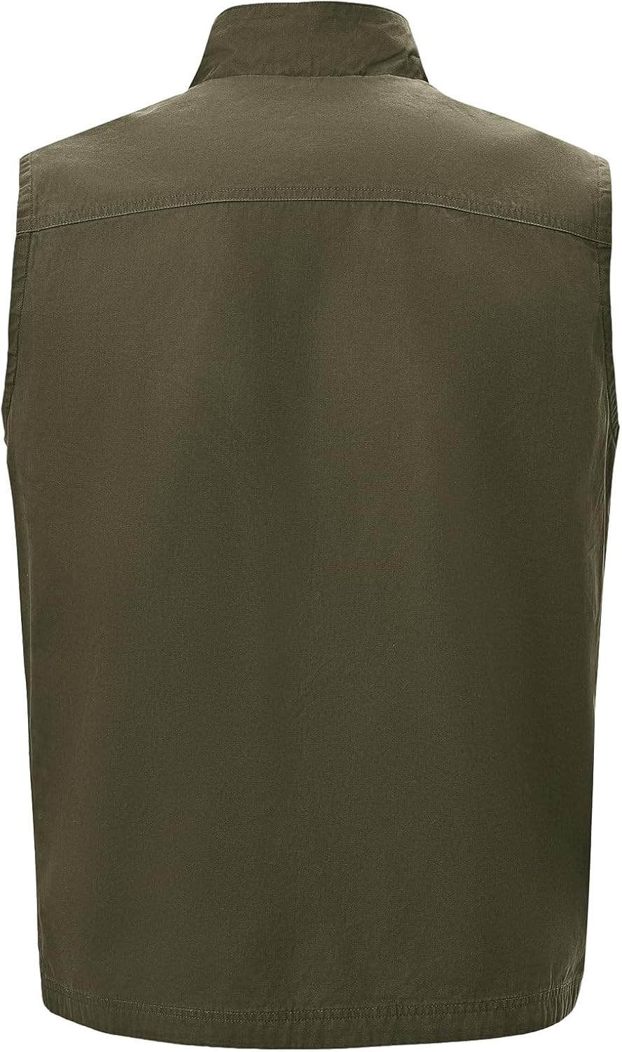 TBMPOY Men's Lightweight Vest Cotton Stylish Sleeveless Travel Casual Work Canvas Outerwear Utility Jacket Fishing Hiking