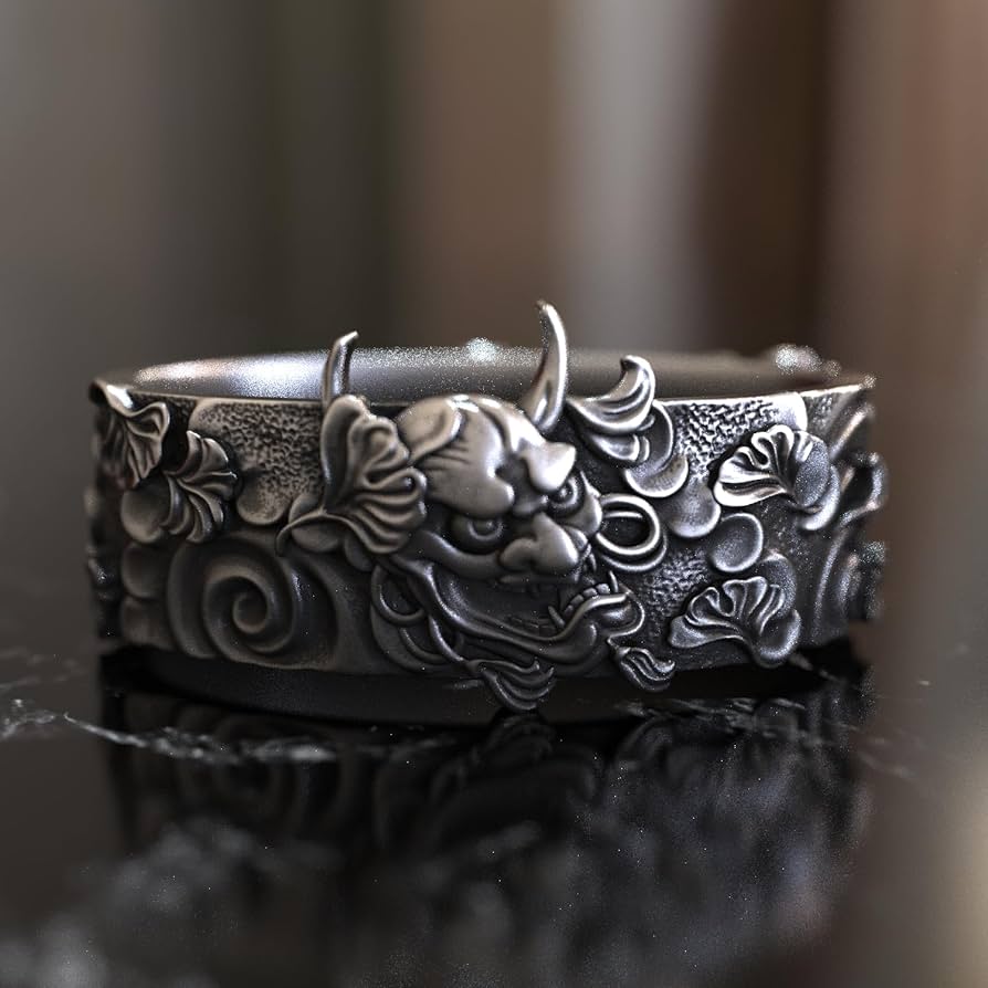 Amazon.com: Exquisite 925 Sterling Silver Oni Mask Hannya