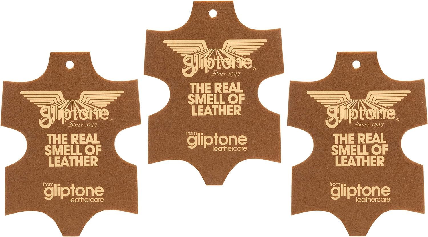 Glass Polish 92008 Car Air Fresheners, 3 Pack, Genuine Leather Scent