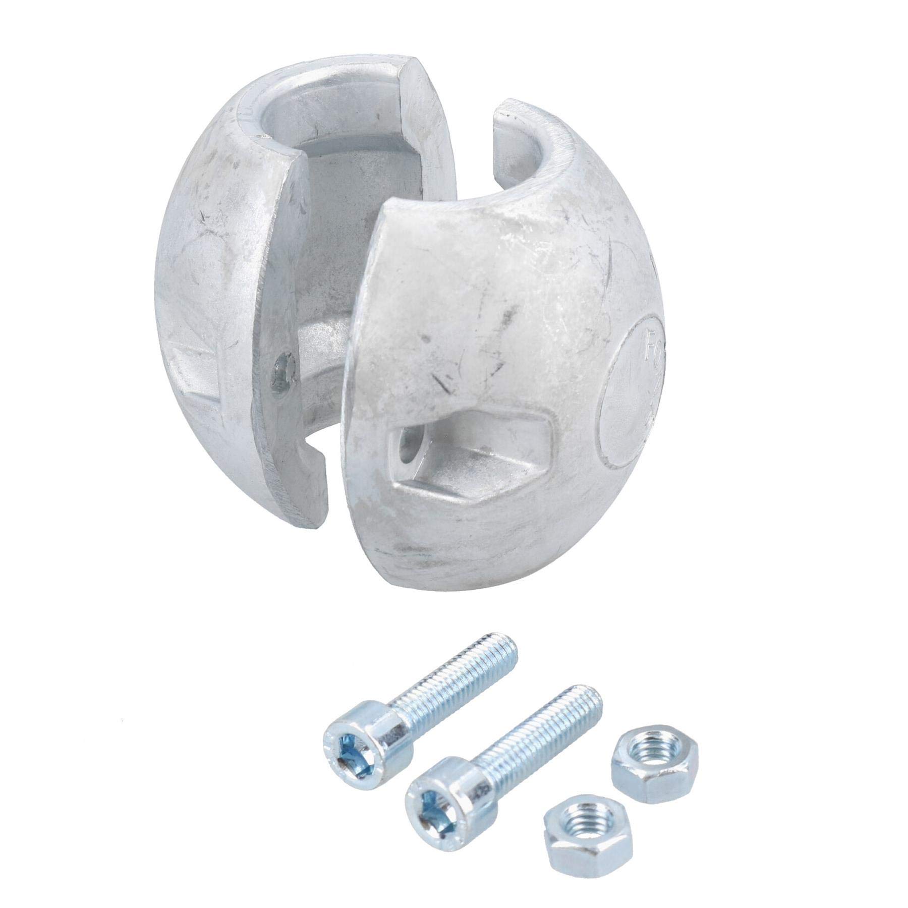 AB Tools 15oz Zinc Clamp On Sacrificial Anode for 1" Shaft Saltwater Boat Propeller