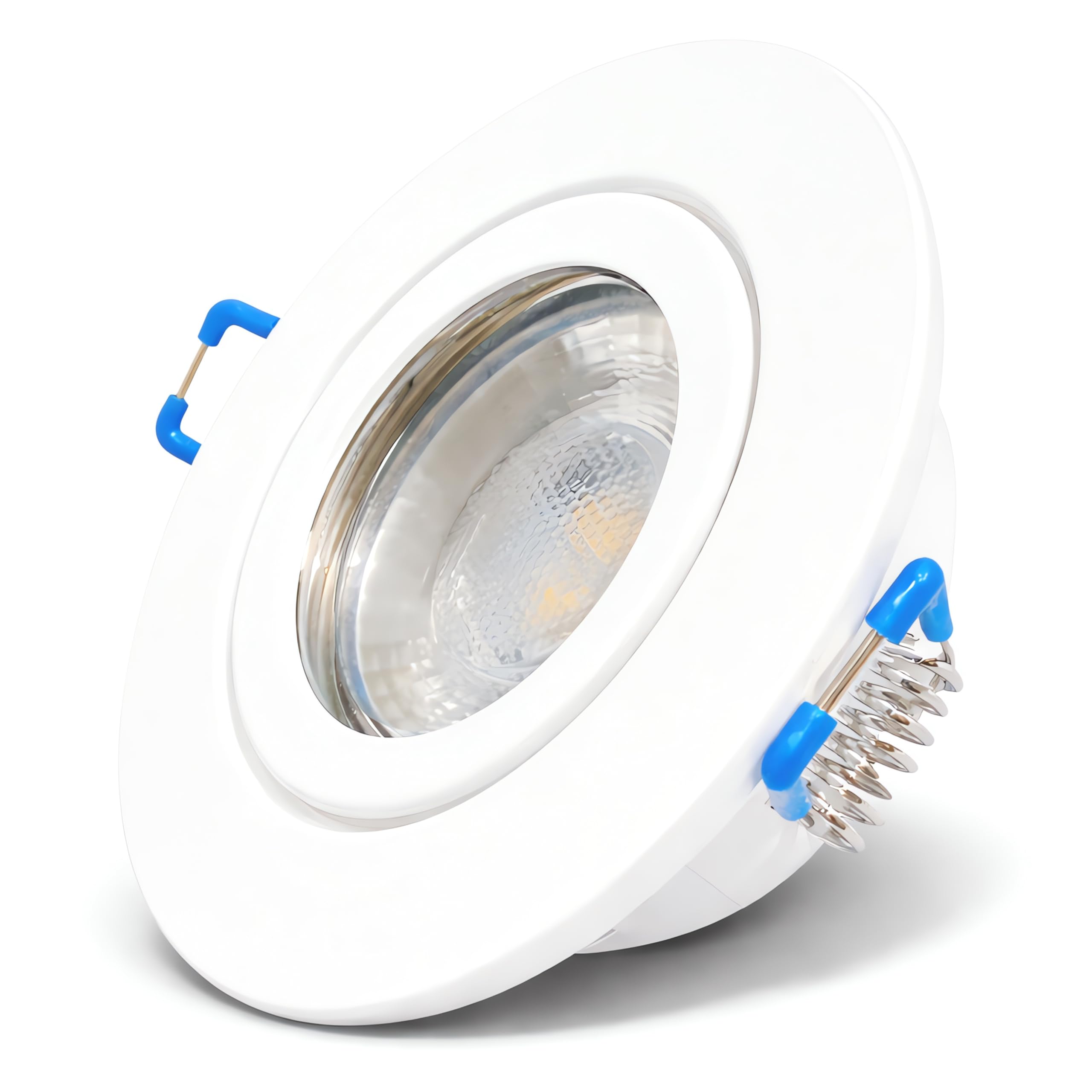 LED Einbaustrahler 6er Set – 12V, 3W, Neutralweiß (4000k) – IP44 Feuchtraum geeignet – Inkl. Treiber, MR16 Fassung und Zuleitung (120 cm) & Verteiler – Ideal für Bad, Küche, Dusche & Außenbereich.
