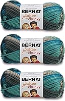 Vista 9 de Ovillo sólido Bernat Softee Chunky, Acrílico, Rojo Berry, Paquete de 1