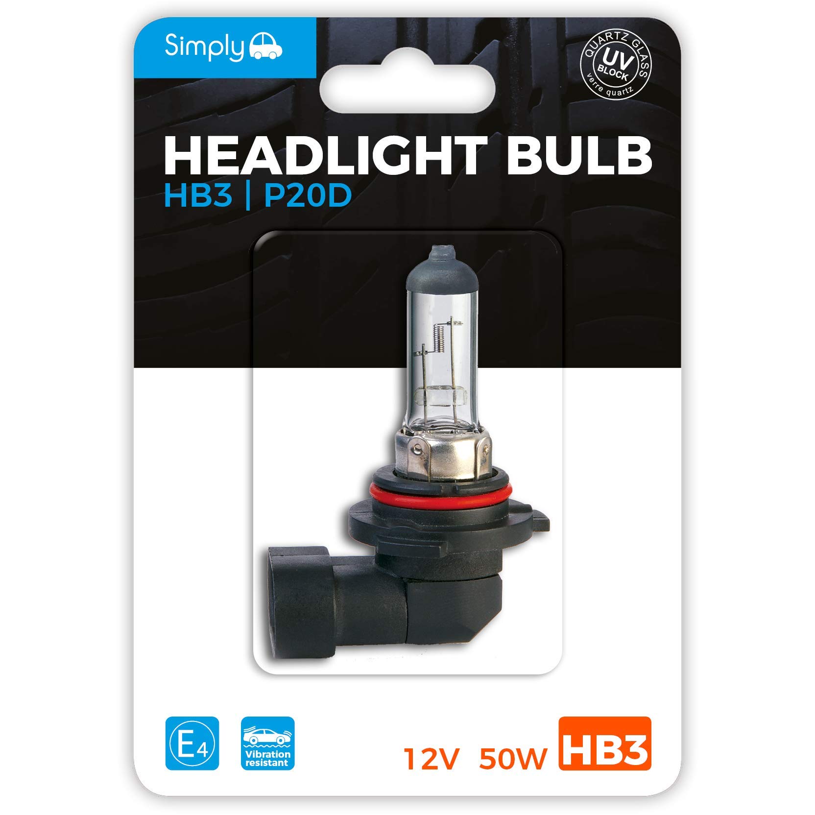 B&Q -  Hb3 12V 60W 9005 Halogen Headlamp Headlight Fog Lights Main Beam Car Bulb P20D