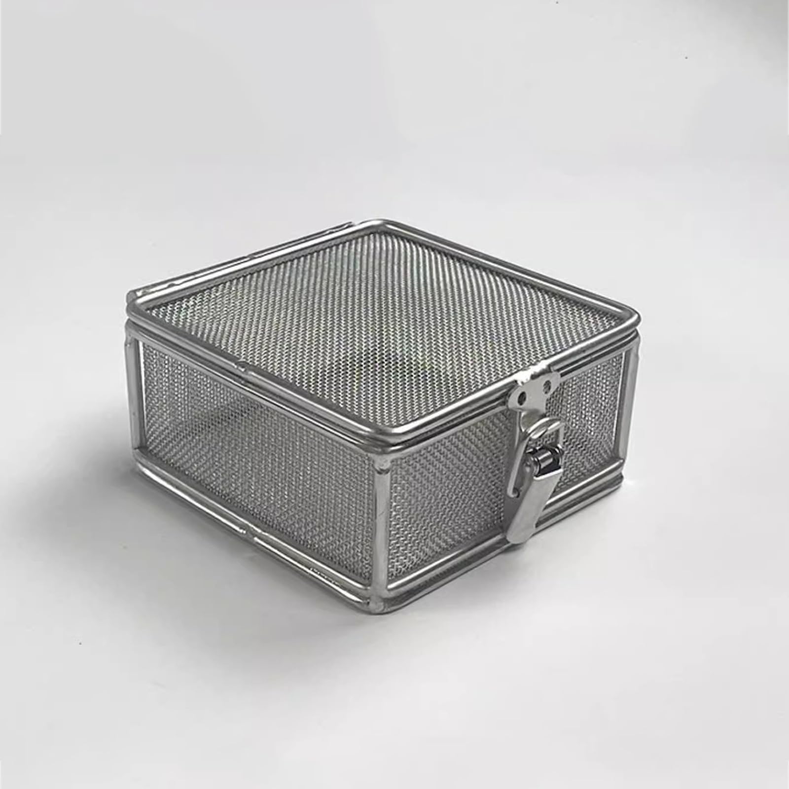 Vassoio medico chirurgico, acciaio inox 304, con coperchio, maglia da 0,08 pollici, adatto for ospedali, ambulatori, strumenti dentali, ecc.(5.9in*3.9in*2in)