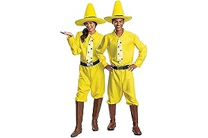 Official Curious George The Man in the Yellow Hat Costume for Adults