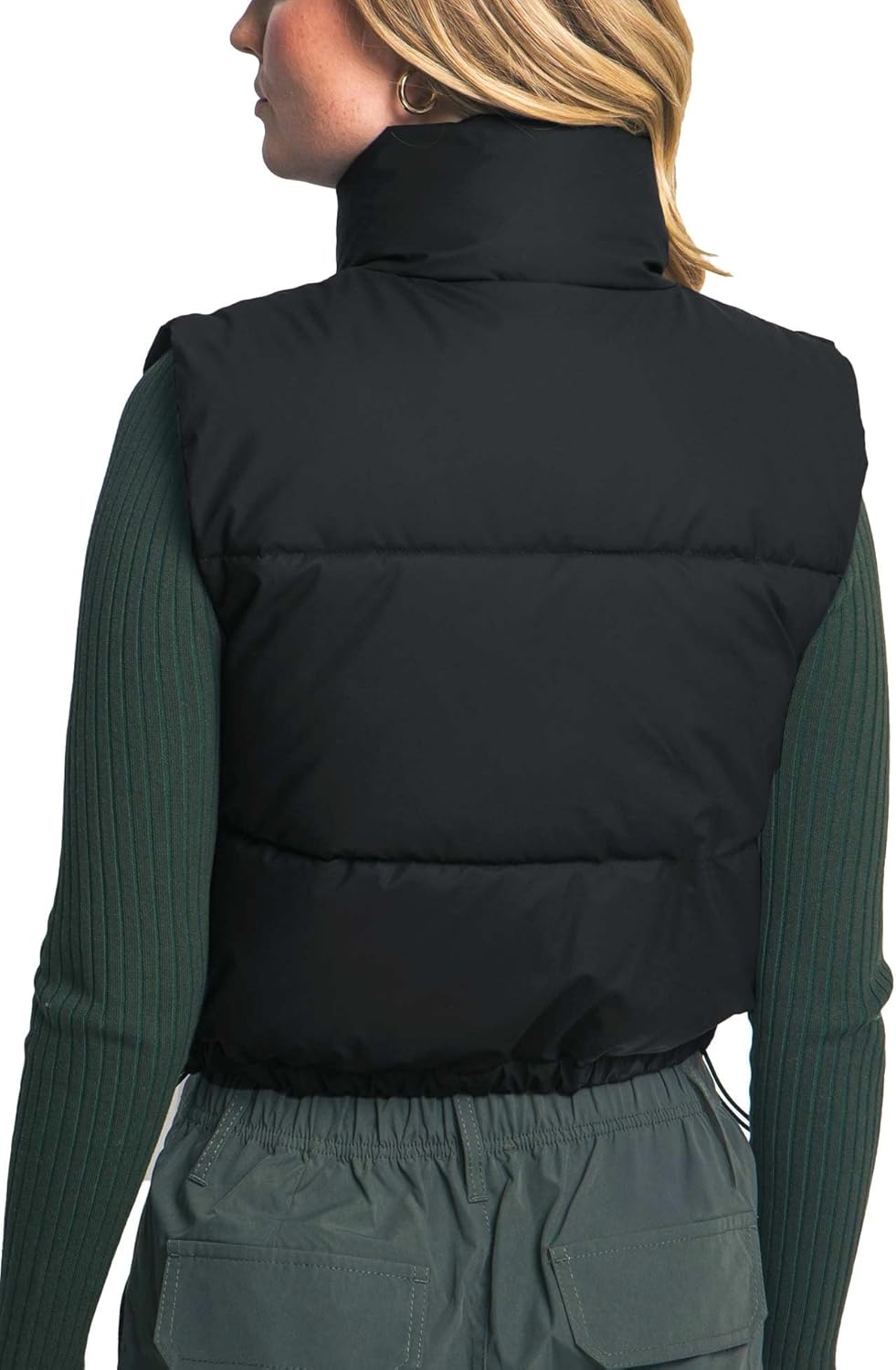Micro Faux Leather Puffer Vest - Image 3