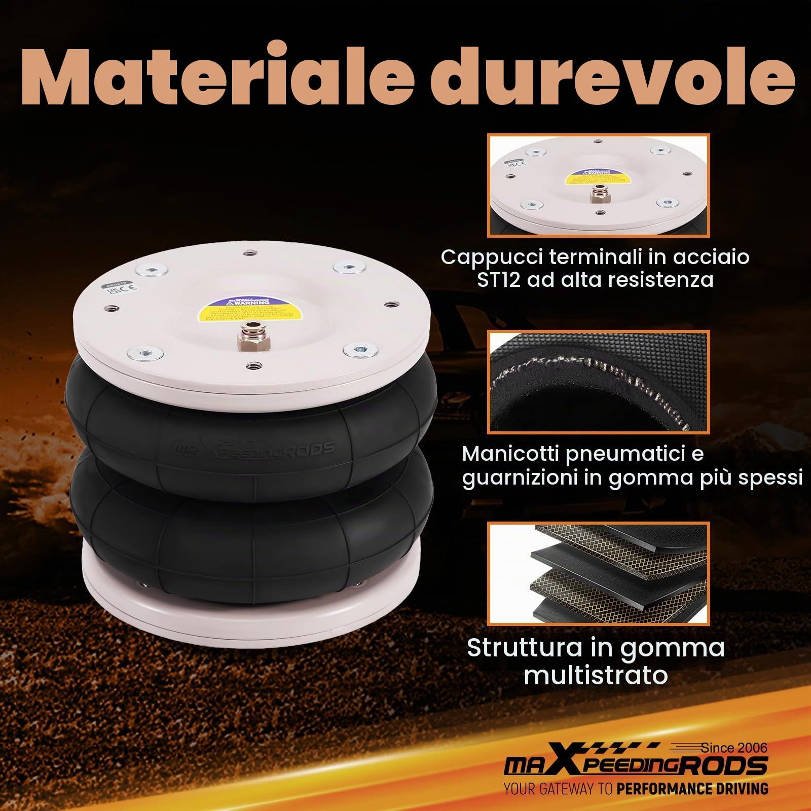 maXpeedingrods Sospensioni Pneumatiche Molla Borsa Compressore for Mercedes Sprinter 06-20
