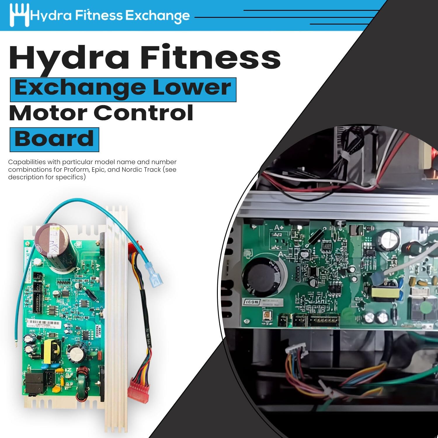Motor Controller Lower Board MFR-MC1618DLS & 398056 Works with Treadmill