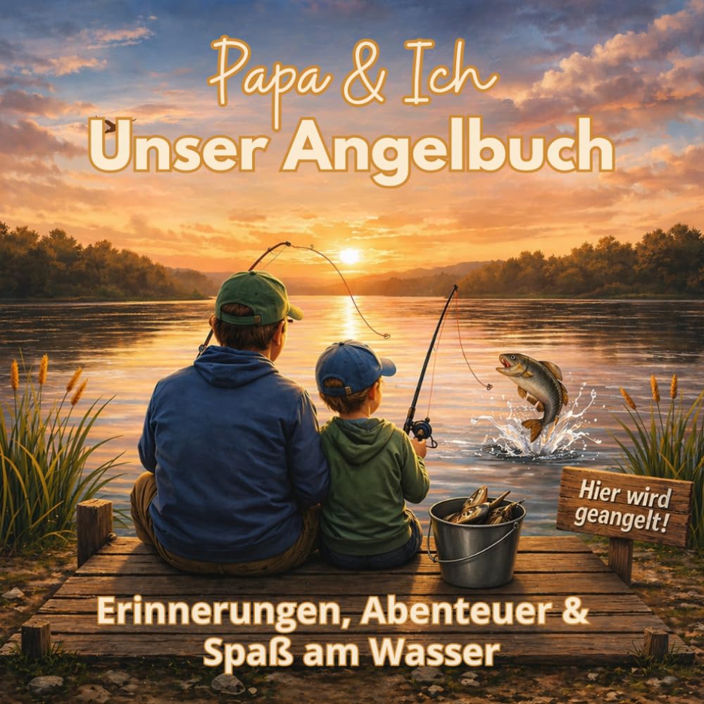 Papa & Ich - Unser Angelbuch - Erinnerungen, Abenteuer und Spaß am Wasser: Erinnerungsbuch und Mitmachbuch für gemeinsame Abenteuer am Wasser | Platz ... Kinder ab 6 Jahren (Klitzekleine Mitmachwelt)