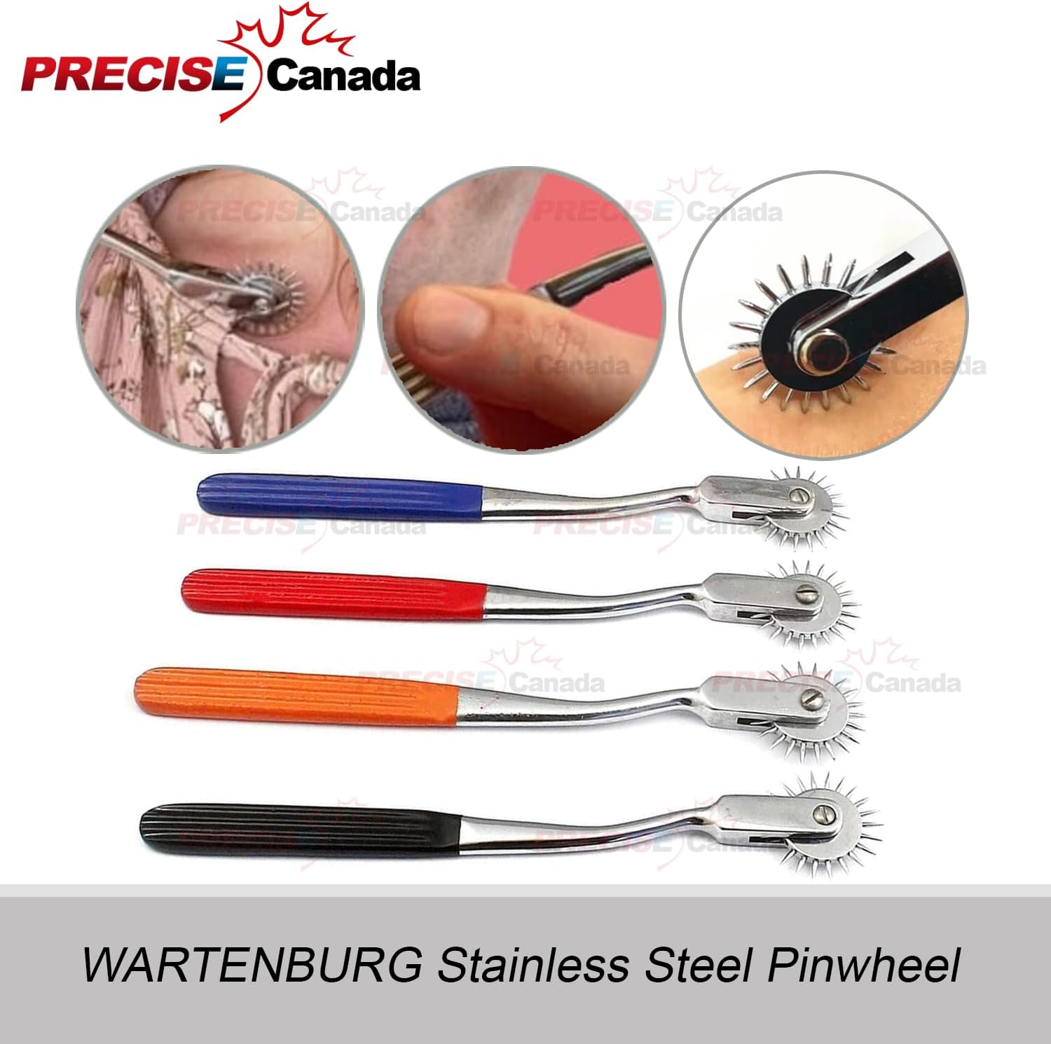 4 Wartenberg Pin Wheel Pinwheel Chiropractic Surgi Instruments Color Handle