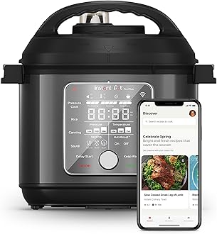 - Pro Plus Wi-Fi Smart 10-in-1, Pressure Cooker, Slow Cooker, Rice Cooker, Steamer, Sauté Pan, Yogurt Maker, Warmer, Canning Pot, Sous Vide, Includes App with Over 800 Recipes, 6 Quart