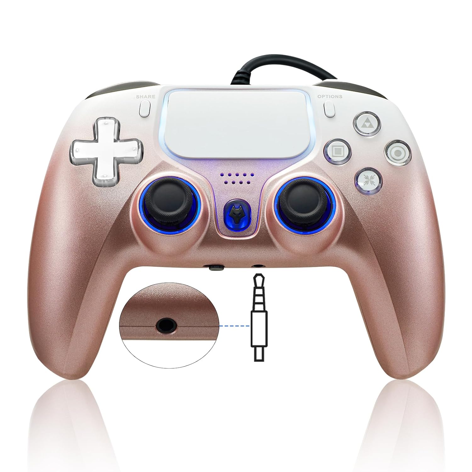 NBCP for PlayStation 5 Wired Game Controller,Compatible With PS5, PS4,PC and Steam Gamepads,Dual Vibration and Hall Effect Triggers,6-Axis Gyroscope,Turbo Function and 3.5mm Headphone Jack NBCP for PlayStation 5 Wired Game Controller,Compatible With PS5, PS4,PC and Steam Gamepads,Dual Vibration and Hall Effect Triggers,6-Axis Gyroscope,Turbo Function and 3.5mm Headphone Jack