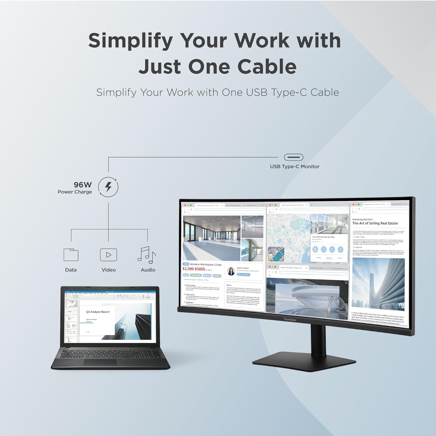 34 Inch Computer Monitor IPS Panel 1900R Curvature HDMI2