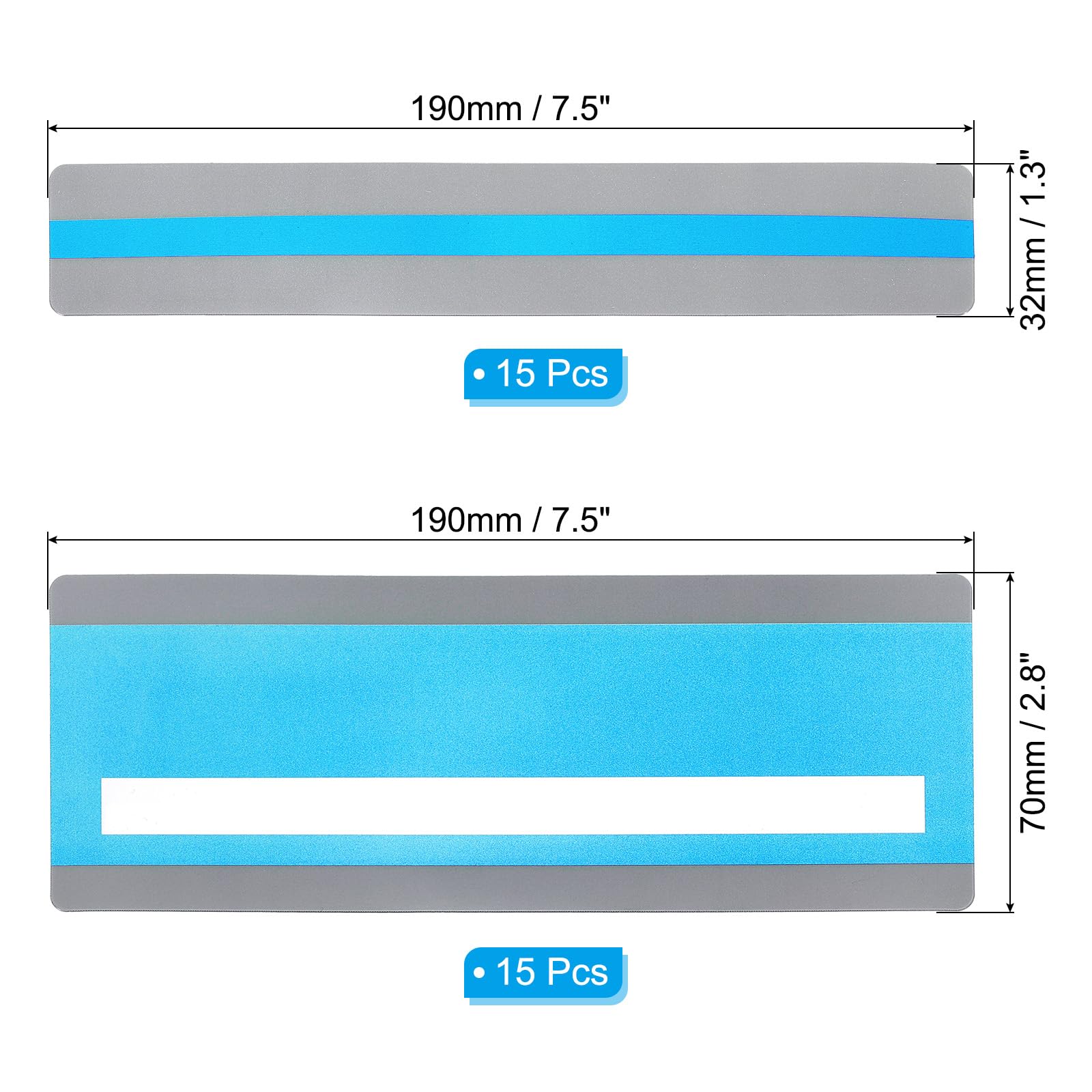 PATIKIL 30Pcs Guided Reading Highlight Strips, 2 Sizes Colored Overlay Highlight Bookmarks - Image 2