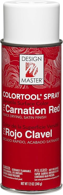 Design Master Colortool Floral Spray Paint 12 Ounces Carnation Red