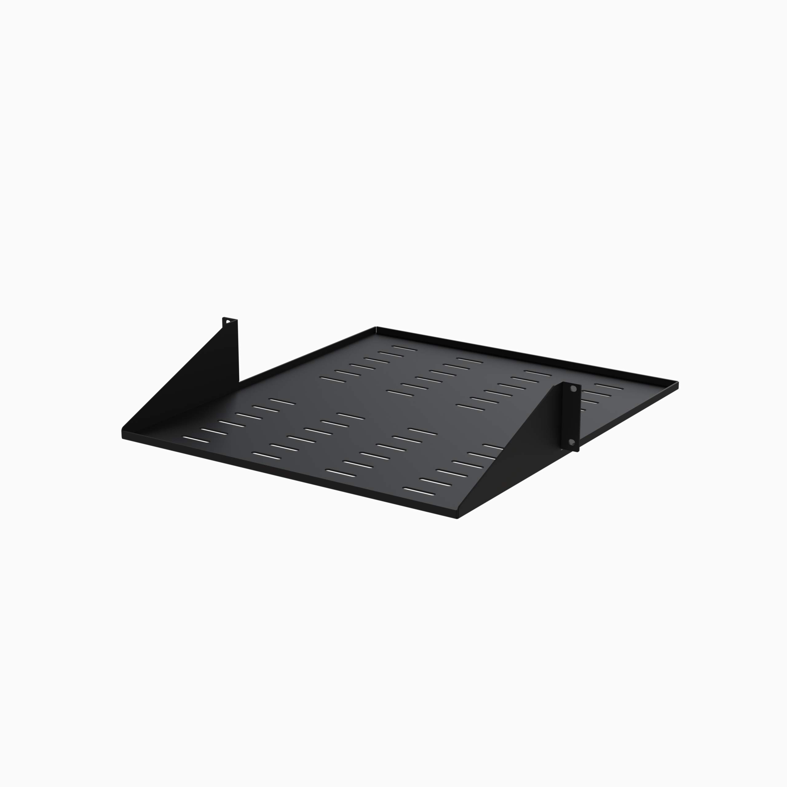 StarTech.com 2-Post Server Rack Shelf - Center Mount - 19 Inch -2U - Black - Supports up to 75 lb. (34 kg) - Vented (CABSHF2POSTV2)