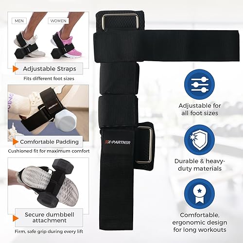 Miniatura 5 de Soporte para mancuernas para entrenamiento de piernas, entrenador Tibialis, correas ajustables para entrenamiento de gimnasio y principiantes (1