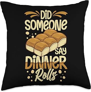 Dinner Rolls Bread Roll Gluten Free Vegan Dough Throw Pillow