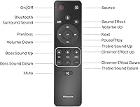 Vista 10 de Hisense HS2100 Barra de sonido de 2.1 Ch 240W con subwoofer inalámbrico - DTS Virtual X, Dolby Audio, Ezplay, 6 modos de ecualización, HDMI ARC