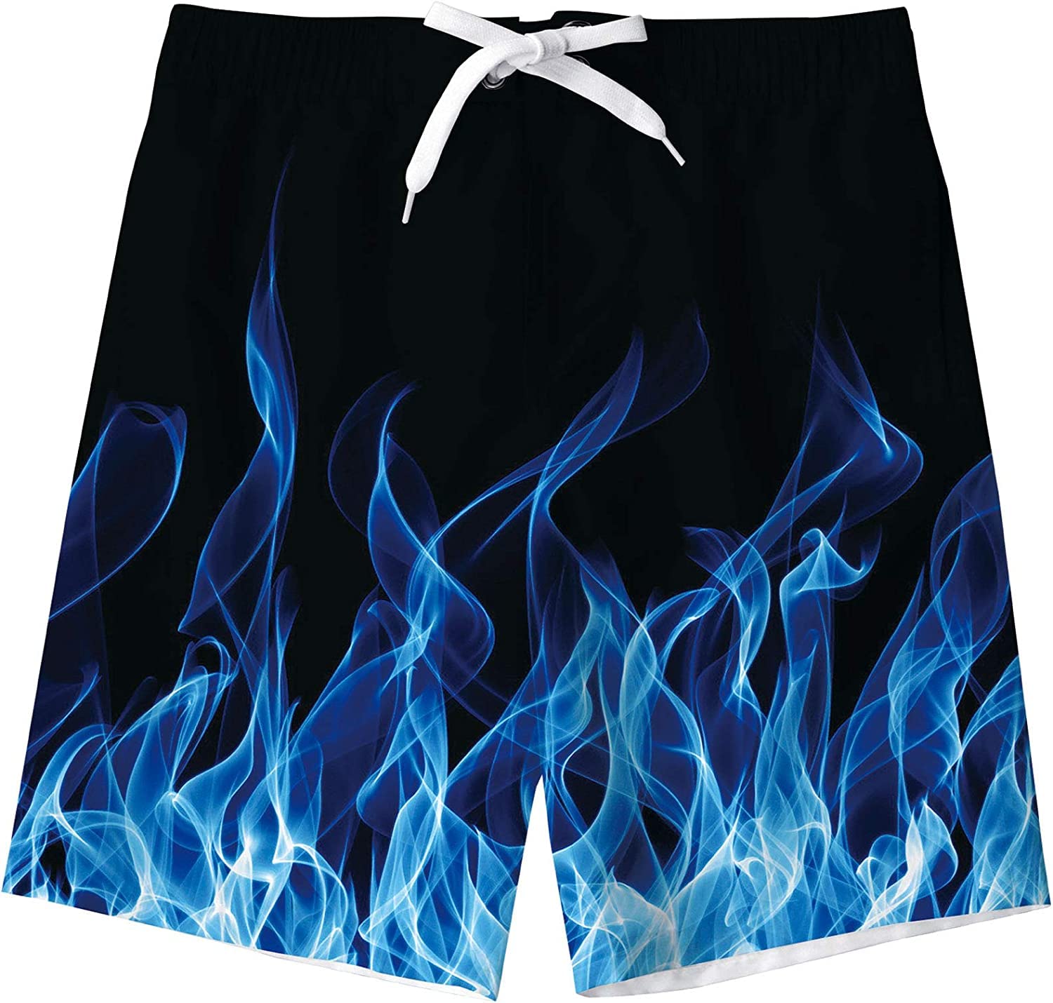 kids4ever Badehose Jungen Lustig 3D Druck Schnelltrocknend Badeshorts Kinder Sommer Strand Boardshorts Schwimmhose 6-14 Jahre